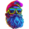 Neon Santa Popart