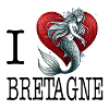 I Love Brittany Mermaid Heart