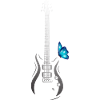 Guitar With Butterfly
