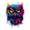 Mystical Hues Owl