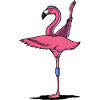 Flamingo Bird Yoga Workout Lover