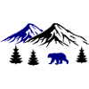 mountains, bear, nature