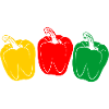 Drei Farben Paprika
