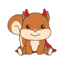 Squirrel Happy Halloween Devil Costume