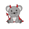 Mouse Happy Halloween Devil Costume