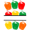 Vierfarbiges Peppers-Namensbanner