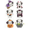 Dalmatian Halloween Witch Devil Pumpkin Vampier