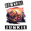 Downhill Mountain Biker Downhill Junkie