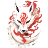 Giappone Anime Kitsune Maschera Kumiho Fox Samurai