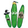 Cucumber,Party Pickle,Halloween, Ghost, Witch