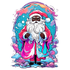 Colourful Christmas magic with snowman