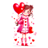 Kleines Mädchen mit Herzen 02
