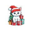 chaton et joyeux noel