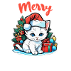 Christmas Cat - Merry Christmas