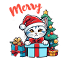 chaton et joyeux noel