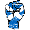 Scotland Flag Fist Hand Symbol