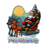 Reindeer sleigh with Santa Claus