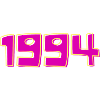 Year 1994 Pink and Yellow