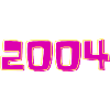 Année 2004 rose et jaune