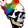 Totenkopf Kunst - Bunt