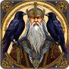 Viking Odin with ravens
