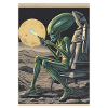 Mondlandschaft Alien am Rauchen