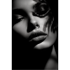 Woman's face emotionally immersed