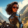 Fille à vélo