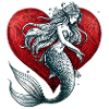 Celtic Mermaid Heart