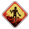 Zombie Warning Sign Halloween