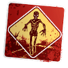 Halloween Zombie-Warnschild