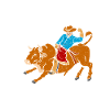 Stierreiter Stierreitender Cowboy