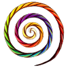 Rainbow spiral rope