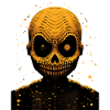 CReepy Yellow Skeleton Head