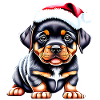 Puppy Rottweiler Christmas Dogs Dog