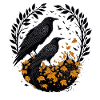 Two ravens in autumn