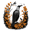 Rabe im Herbst