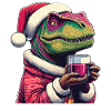 Raptor drinks mulled wine