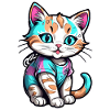 chat aquarelle kawaii