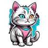 chat aquarelle kawaii
