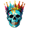 Totenkopf mit Krone