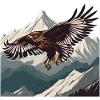Adler in den Bergen