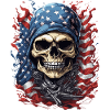 Flag of Pride: American Skull