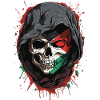 Palestine Pride: Flag and Skull