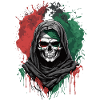 Palestine Flag: Proud Skull