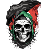Proud Palestinians: Skull & Flag