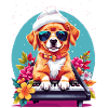 Dog with Piano