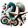 Stylish sea creatures