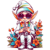 Elfe avec flûte