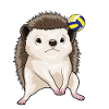 Pindsvin volleyballspiller volleyball